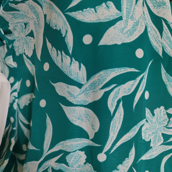 Vintage 80's Teal Hawaiian Print Dress Breli Original SZ Small - Large Range - Picture 8 of 15